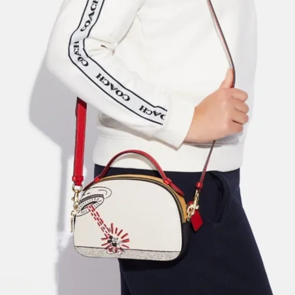 Coach Mickey Mouse X Keith Haring Collaboration Serena Satchel